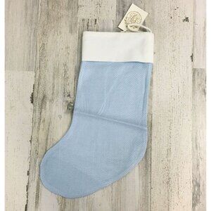 Beaufort Bonnet Company Beale Street Blue Herringbone Sleighbell Stocking NWT